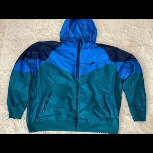 Nike Sportswear Windrunner Vintage Style Jacket Blue/Green AR2209-381 Size XXL